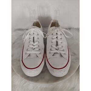 Converse All Star Unisex Mens 11 Womens 13 Low Top White Sneakers Shoes